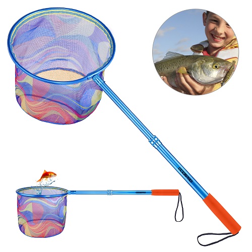 ODDSPRO Kids Fishing Net with Carbon Fiber Telescopic Pole Handle
