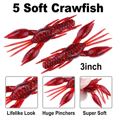 ODDSPRO Soft Fishing Lures for Bass-40Pcs