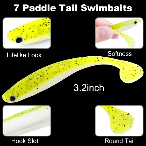 ODDSPRO Soft Fishing Lures for Bass-40Pcs