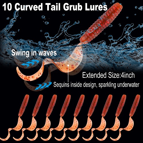 ODDSPRO Soft Fishing Lures for Bass-40Pcs