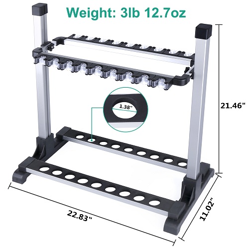 ODDSPRO Fishing Rod Rack, Fishing Rod Holder Up to Hold 18 Rods