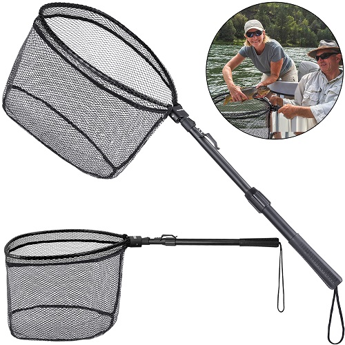 ODDSPRO Foldable Fishing Net Fish Landing Net 